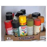 Lot of Aerosol Paints, Sealants, and Polish Containers