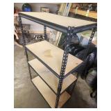 Industrial Steel Frame Storage Shelving Unit with Particle Board Shelves