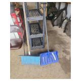 Suncast Steel Core Snow Shovel and Blue Metal Snow Pusher