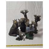 Big Sky Carvers Bearfoots Mooses Figurines Set of Six