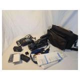 Sony CCD-F501 Video 8 Handycam Camcorder with Tamrac Bag and Accessories