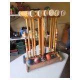 Forster Wooden Croquet Set with Rolling Caddy