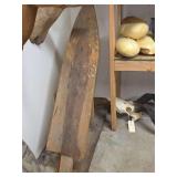 Freestanding Wooden fleshing beam with Base