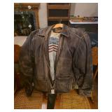Sonoma Jean Company Brown Leather Jacket Size XLT