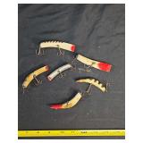 Group of Six Kautzky's Lazy Ike Fishing Lures