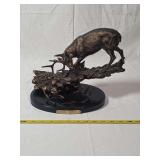 Marc Pierce Ducks Unlimited Don't Tread on Me Bronze Deer Sculpture