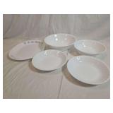 Corelle In The Garden White Glass Serving Pieces and Bowls
