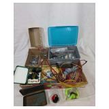 Fishing Equipment and Accessories Lot including Lead Weights, Flies, and Townsend Fish Skinner