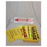 Group of Assorted Signage Including Garage Sale and No Trespassing Markers