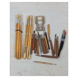 Grumbacher Brushes, Permanent Pigments Oil Paint, Kemper Modeling Tools, and Wood Carving Chisels