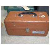 Old Pal Woodstream Metal Tackle Box with Fishing Lures and Gear