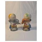 Jim Beam Decanters Elephant and Donkey Political Figurines 1980 Regal China