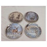 Set of Four Danbury Mint Larry Zach Whitetail Splendor Decorative Plates