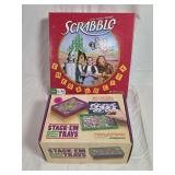 Wizard of Oz Scrabble Board Game and Bits and Pieces Stack-Em Puzzle Sorting Trays Set