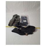 Black Elastic Suspenders, Knit Mittens, and Packaged Suspenders