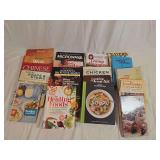 Assorted Cookbook Library Featuring Microwave Cooking, Baking, and Regional Cuisine Titles