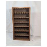 Wooden Multi-Tiered Storage Cabinet with Slotted Shelves