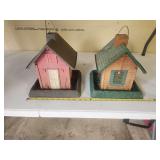 Two North States Plastic Birdhouse Feeders