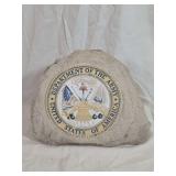 United States Department of the Army Insignia Faux Rock Sign