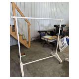 White Metal Rolling Garment Rack