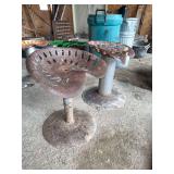 Pair of Cast Iron Tractor Seat Bar Stools