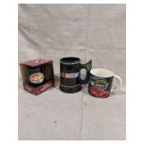 Group of Three NASCAR Ceramic and Pewter Accent Mugs Including Tony Stewart and 2005 Chase for the Nextel Cup