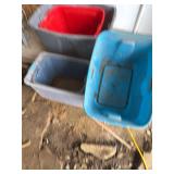 Plastic Storage Totes in Assorted Colors