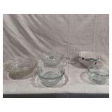 Glass Bowls, Mason Jar, and Ceramic Nesting Bowls