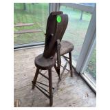 Wooden Bodger's Chair Shaving Horse with Foot Pedal Mechanism