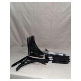 Black Metal Shelf Brackets Model SB2025 Set of Eight