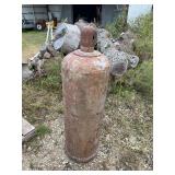 Scaife Co. Oakmont PA Metal Gas Cylinder Tank with Protective Collar