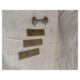 Boxed Lot of Metal Door Knobs and Backplates