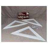 White Decorative Moldings For Storm Doors With Installation Instructions And Screw Cap Covers