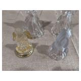 Four Glass Angel and Praying Hands Figurines