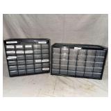 Two Craftsman Plastic Hardware Storage Cabinets with Removable Drawers