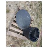 Black Plastic Utility Basin and Lids