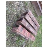 Set of Four Structural Steel I-Beams