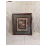 Framed Print Depicting Angel Figure with Multi-Layered Matting