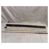 Three-Piece Split Bamboo Fly Fishing Rod with Storage Case and Extra Tip