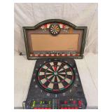 Electronic Dart Board with Wooden Decorative Backboard Cabinet
