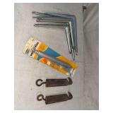 Assorted Hardware Including Storm and Screen Door Closer, Shelf Brackets, and Door Springs