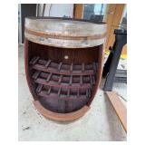 North Skunk Sawmill & Market Inc. Wooden Barrel Wine Rack Table