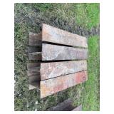 Set of Four Structural Steel I-Beams
