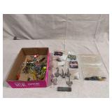 Fishing Tackle Group with Soft Baits, Sinkers, Hooks, and Accessories