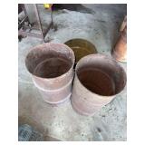 Three Metal Industrial Drums