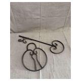 Wrought Iron Key and Padlock Wall Decor Objects