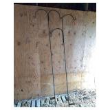 Two Metal Shepherd's Hooks for Outdoor Hanging