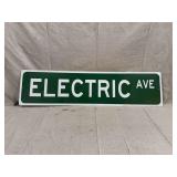 Electric Ave Metal Street Sign