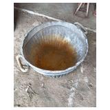 Corrugated Metal Tub with Rope Handles