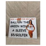 Hooters Promotional Golf Sign